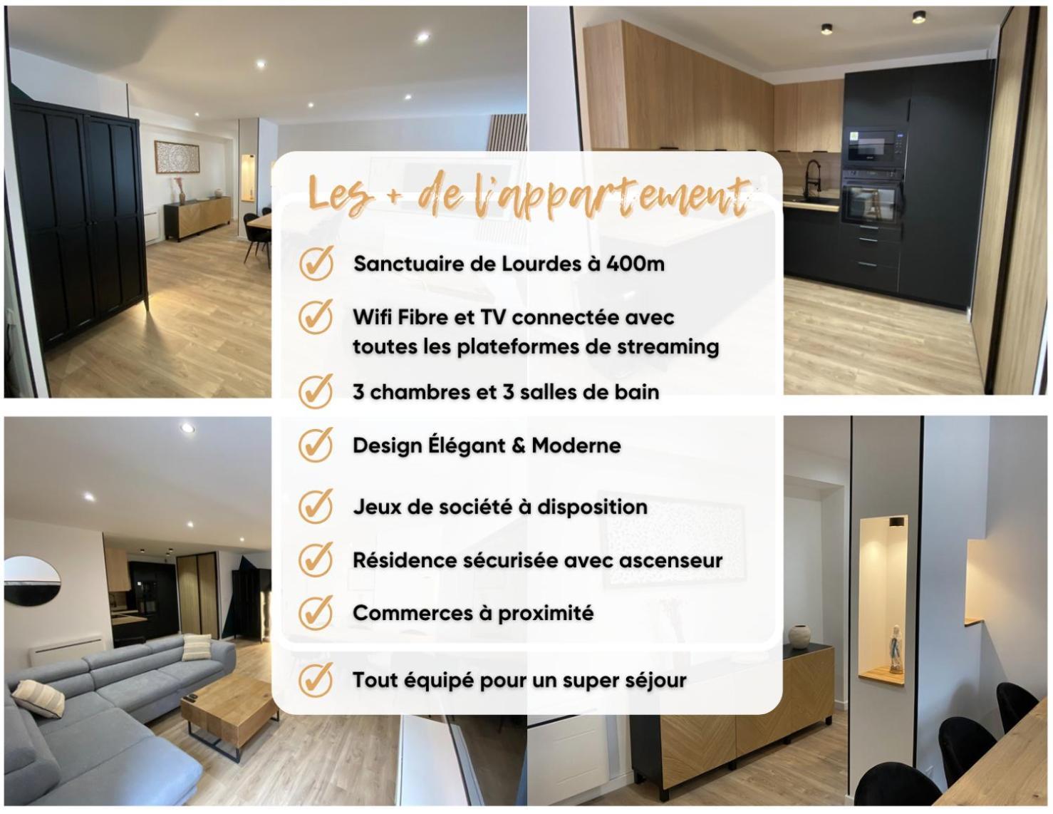 Madonna Elegance, Proche Sanctuaire, 95M2 Apartment ลูร์ด ภายนอก รูปภาพ